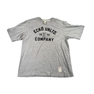 Vintage Ecko Unltd T Shirt Mens 2XL Gray 1972 Y2K Short Sleeve Graphic Logo Rare
